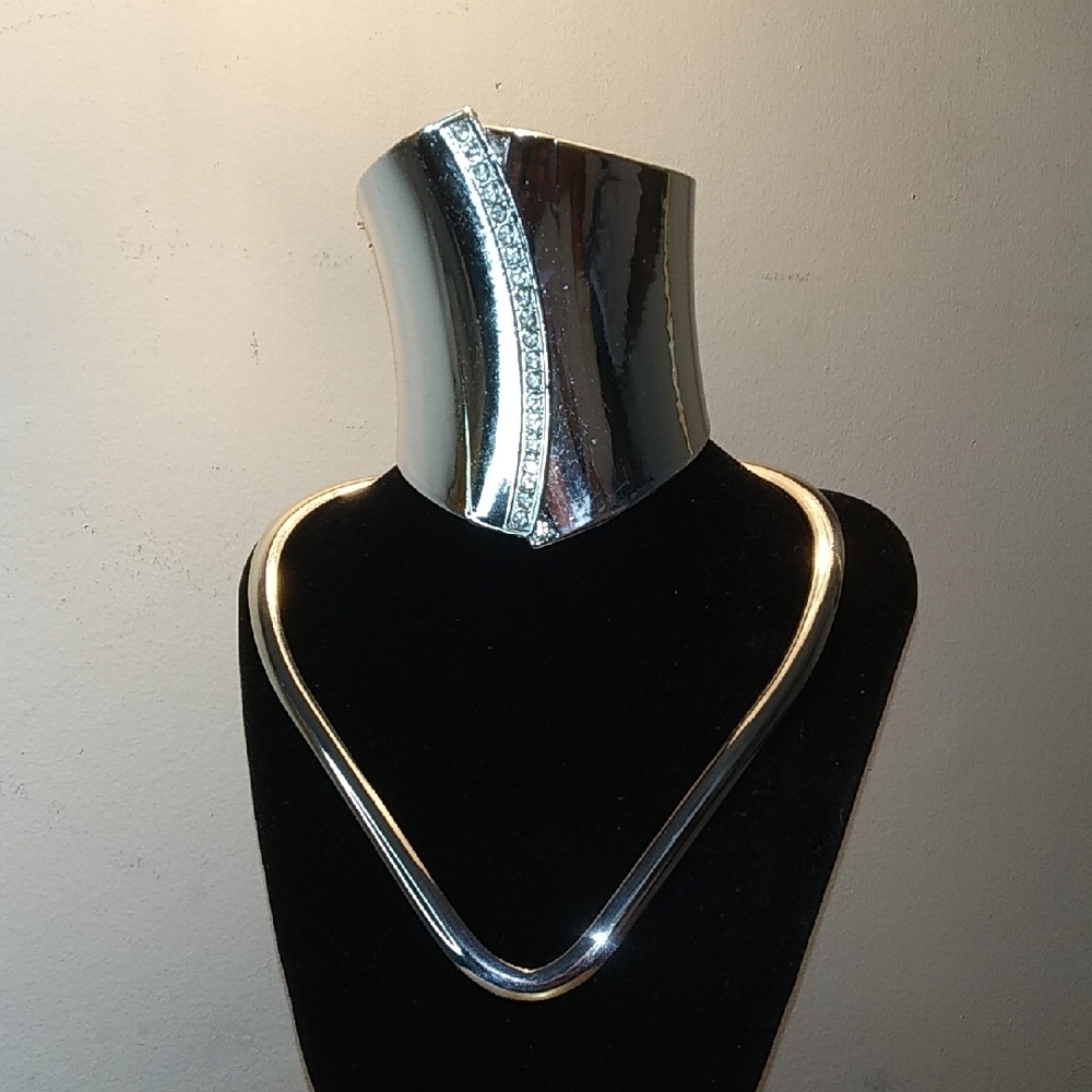 Silver Statement Necklace - image 2